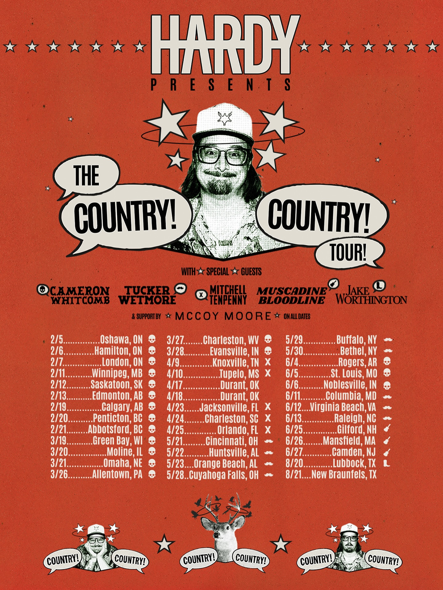 Hardy THE COUNTRY! COUNTRY! TOUR! Tour Poster 2026